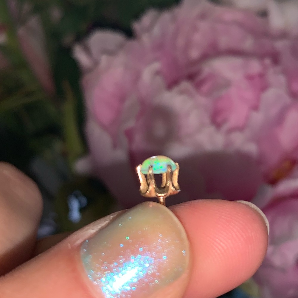 Single 14K Opal Earring - Picture 2 of 2
